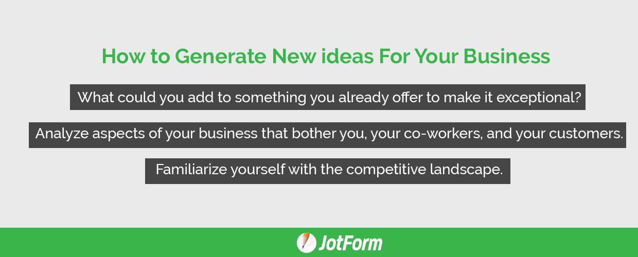 How to Generate New ideas For Your Business