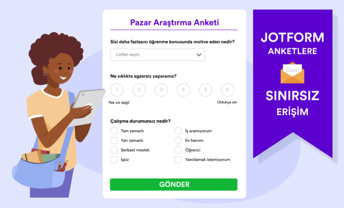 Jotform'un Ücretsiz Öğrenci Anket Programı