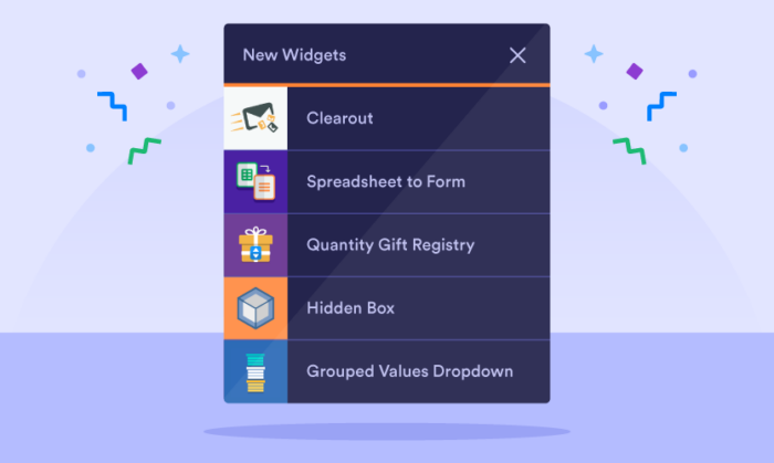 Introducing 5 new widgets