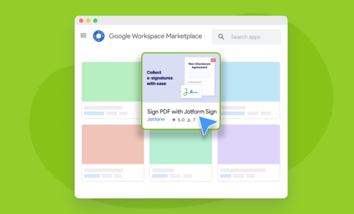 Sign PDF with Jotform Sign now on Google Workspace